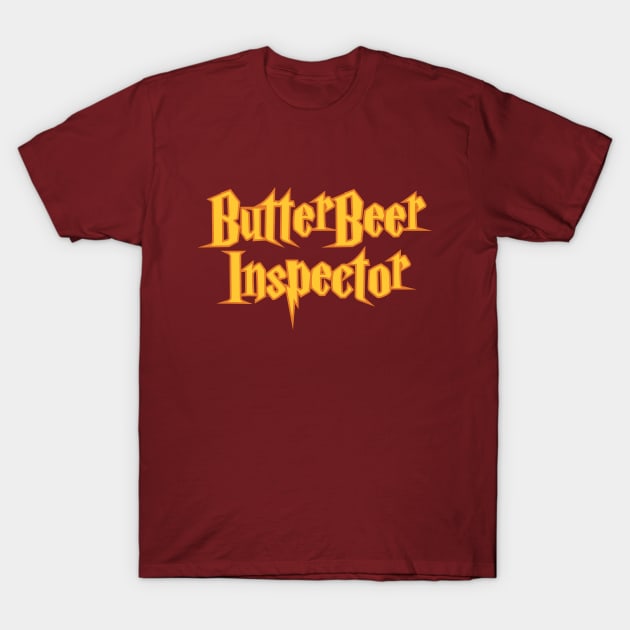 Gold ButterBeer Inspector T-Shirt by littleSamantics